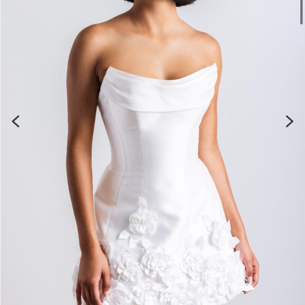 Watters White Floral Mini Dress